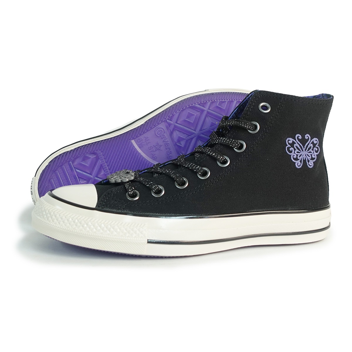 アナスイ スニーカー レディース ハイカット オールスター エイジド HI/ アナ スイ ブラック/パープル ALL STAR AGED HI / ANNA SUI