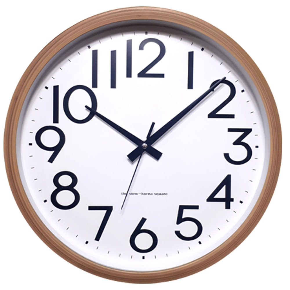 ヒューツリーウッドデンパターン無騒音大型壁時計35.3cm KW717 /good design/クイック配送
