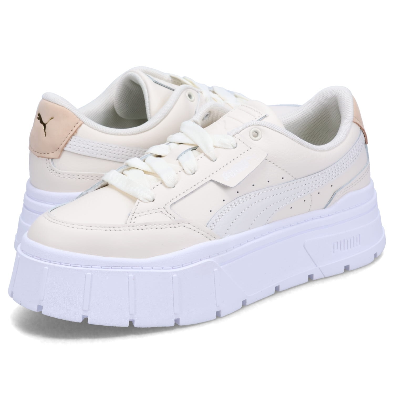 スニーカー メイズ スタック ソフト ウィメンズ レディース 厚底 ホワイト 白 391083-01