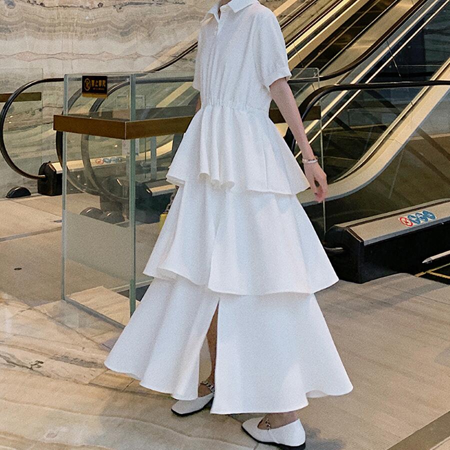 今も人気！ワンピース サマードレス 半袖 ロング丈 スーパーフェアリー 10代 20代 30代 40代 ファッション 10692