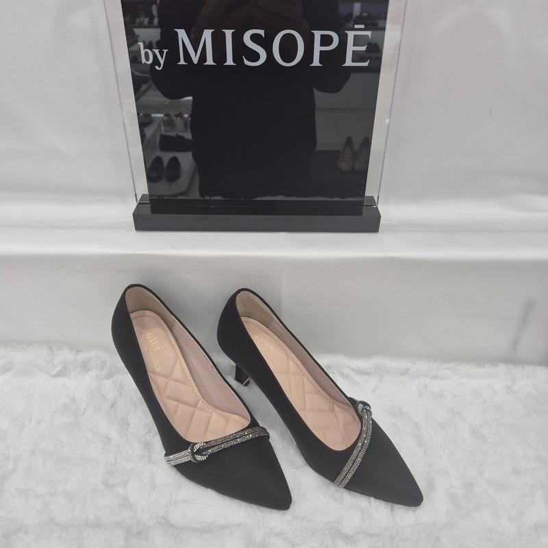 By 女性 ジュエルポイントパンプス 112HT411SF007 BLACK 4 JJ