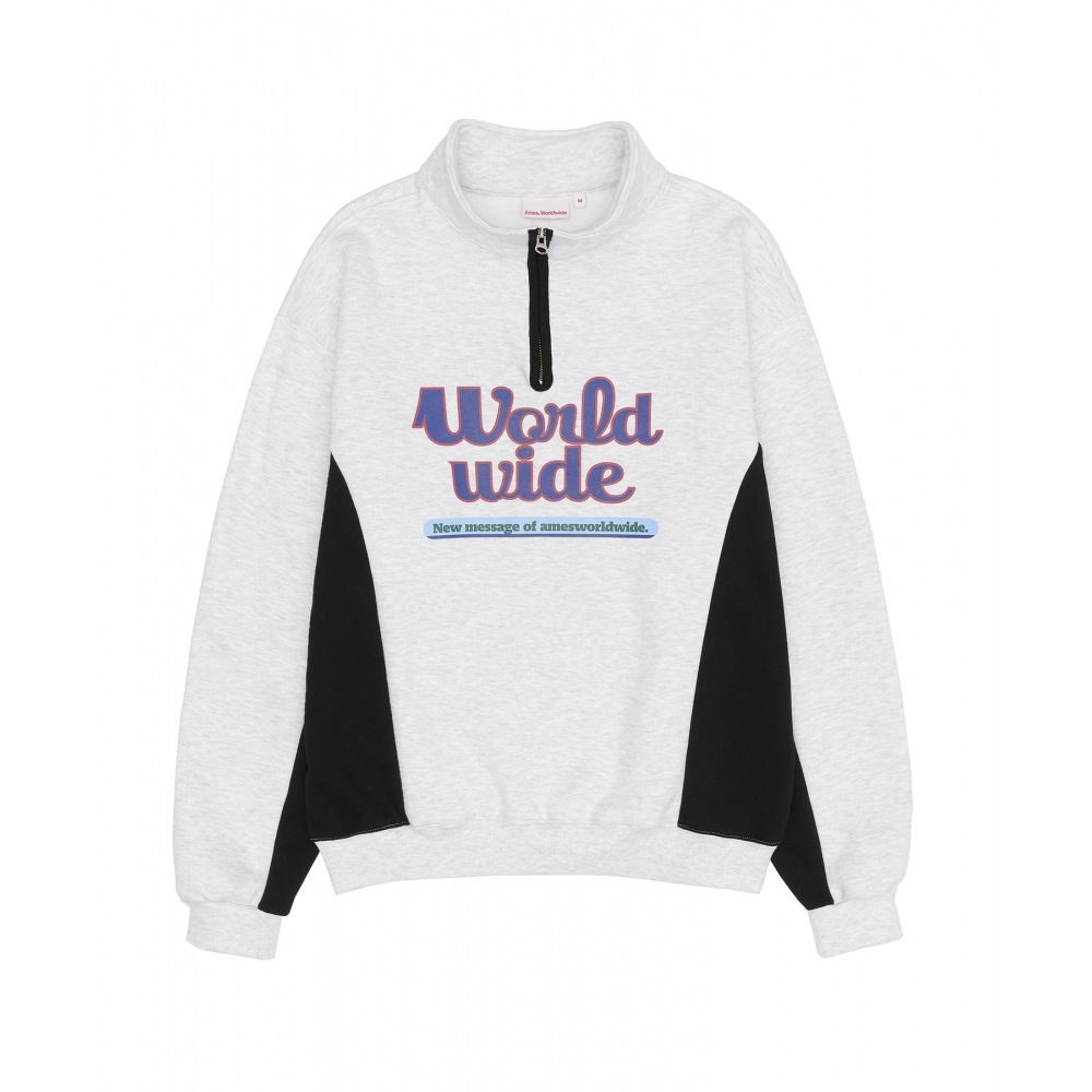 エイムズ-ワールドワイドワールドワイドハーフジップアップグレー