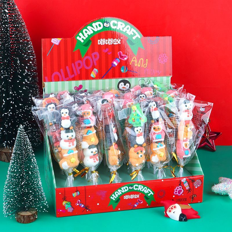 クリスマスキャンディ雪だるまサンタクロースツリーの串焼きマシュマロ子供用クリスマスイブクリスマスプレゼントキャンディのシェア お菓子 大人 子供 誕生日プレゼント