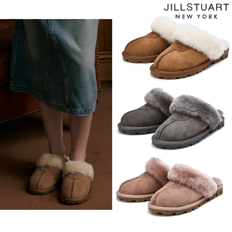 [23FW] Natural fleece mule slippers 3色 新商品 韓国人気 冬のファッション 防寒用品 女性服 韓国ファッション カップルアイテム