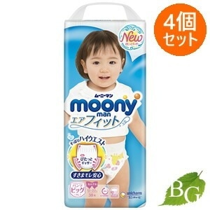 ユニチャーム ムーニーマン エアフィット パンツ ビッグサイズ 女の子 38枚入 4個セット 6,677円
