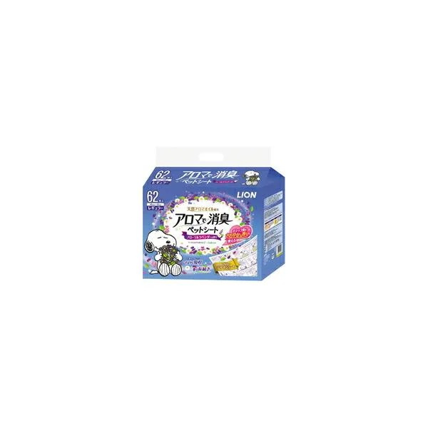 【1ケース】【お取り寄せ対象品】アロマで消臭ペットシート レギュラー62枚 レギュラー 62枚[ライオン商事 ライオン] *8個