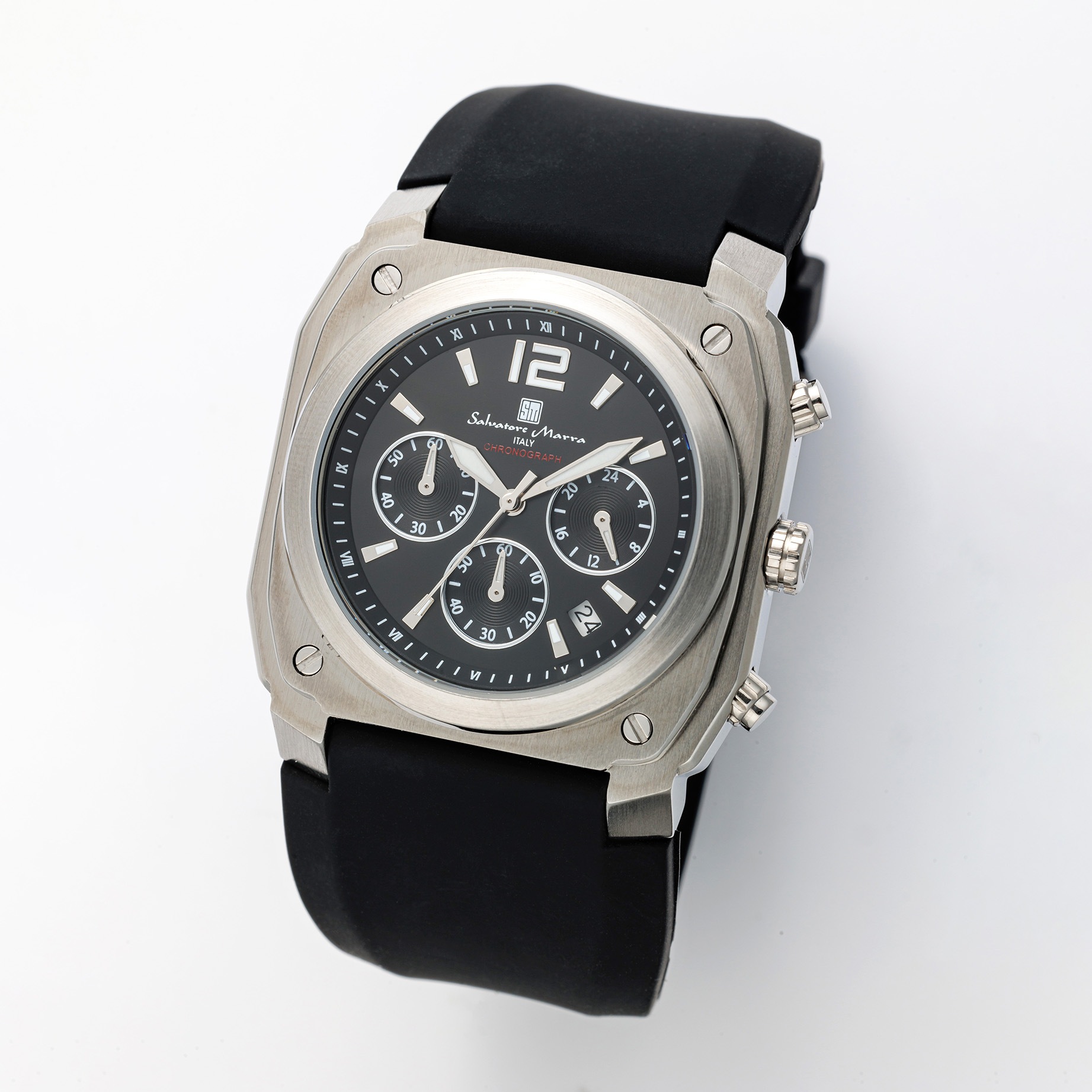 Salvatore Marra サルバトーレマーラ腕時計　クロノグラフウォッチ　SM24109-SSBK 12,800円
