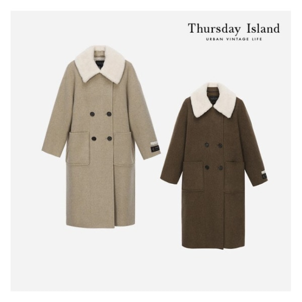 Thursday Island ダンブルカラーダブルコート(T228MCT234W)