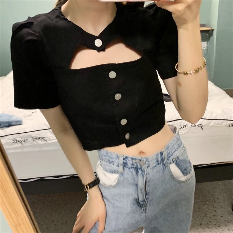 売れ筋カラー追加！激安セール 年夏 ジャズ セクシー 半袖 短いスタイル Tシャツ プリティー 怠