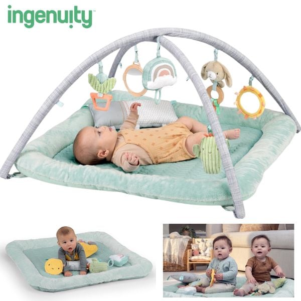 プレイジム 赤ちゃん ベビー カームスプリングス・ふわふわプレイジム キッズツー【0ヶ月～】プレイマットは洗濯可能 Kids2