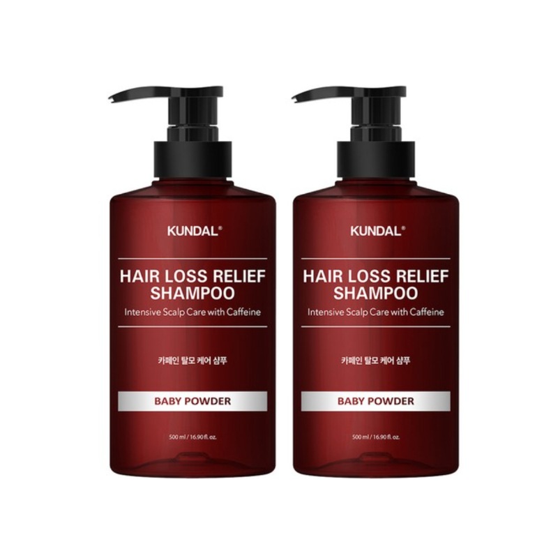 カフェイン抜け毛シャンプー ベビーパウダーの香り1+1