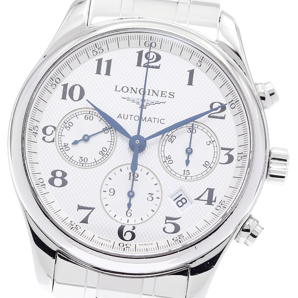 ロンジン LONGINES L2.759.4 マスターコレクション デイト クロノグラフ 自動巻き メンズ 保証書付き_887331【中古】