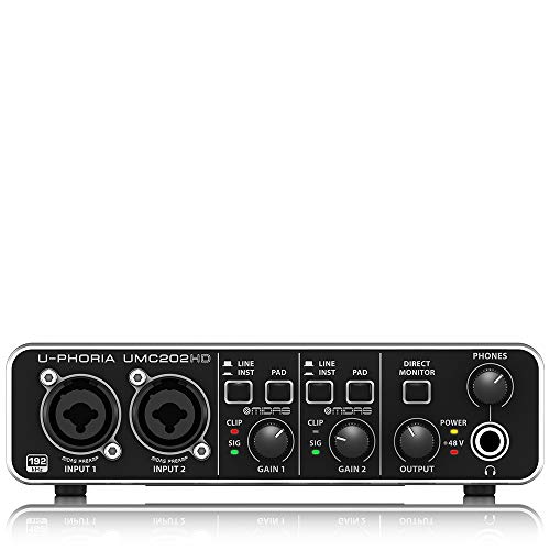 サイズ:2-Channel BEHRINGER U-PHORIA 2-Channel UMC202H