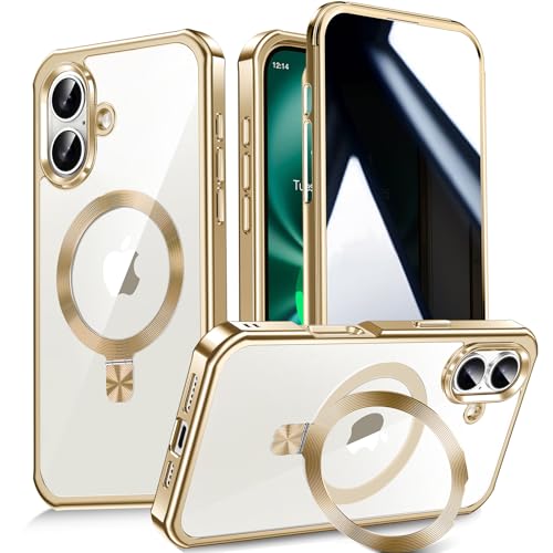 iPhone 16用全面保護ケース ゴールド 6.1インチ対応