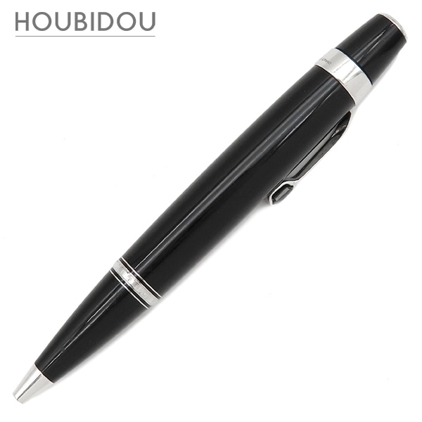 モンブラン ボールペン ボエム ノワール メタル オニキス プレシャスレジン ブラック×シルバー 黒 筆記確認済 黒インク ジェムストーン オニキス ツイスト式 5055【中古】