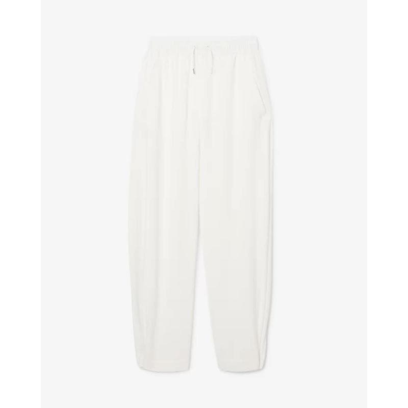 26SS 女性 リネンブレンド カジュアルトラックパンツ HF6777-56G 70V(オフホワイト)