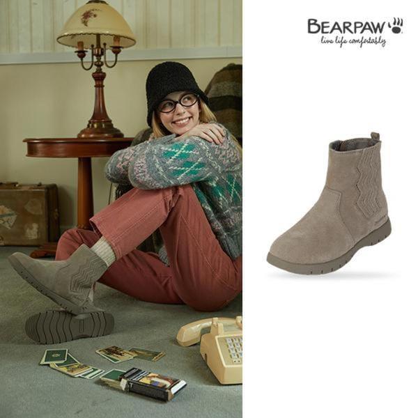 （BEARPAW）MARINA牛革ブーティーアンクルブーツ+ウールインソール（0808005QC-W）