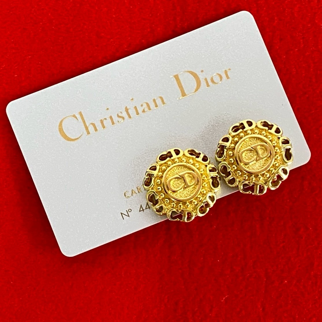 ヴィンテージ CD ロゴイヤリング GP ゴールド 74579