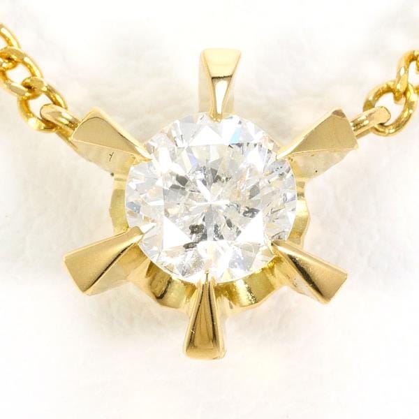 K18 18金 YG イエローゴールド ネックレス ダイヤ 0.39 中古