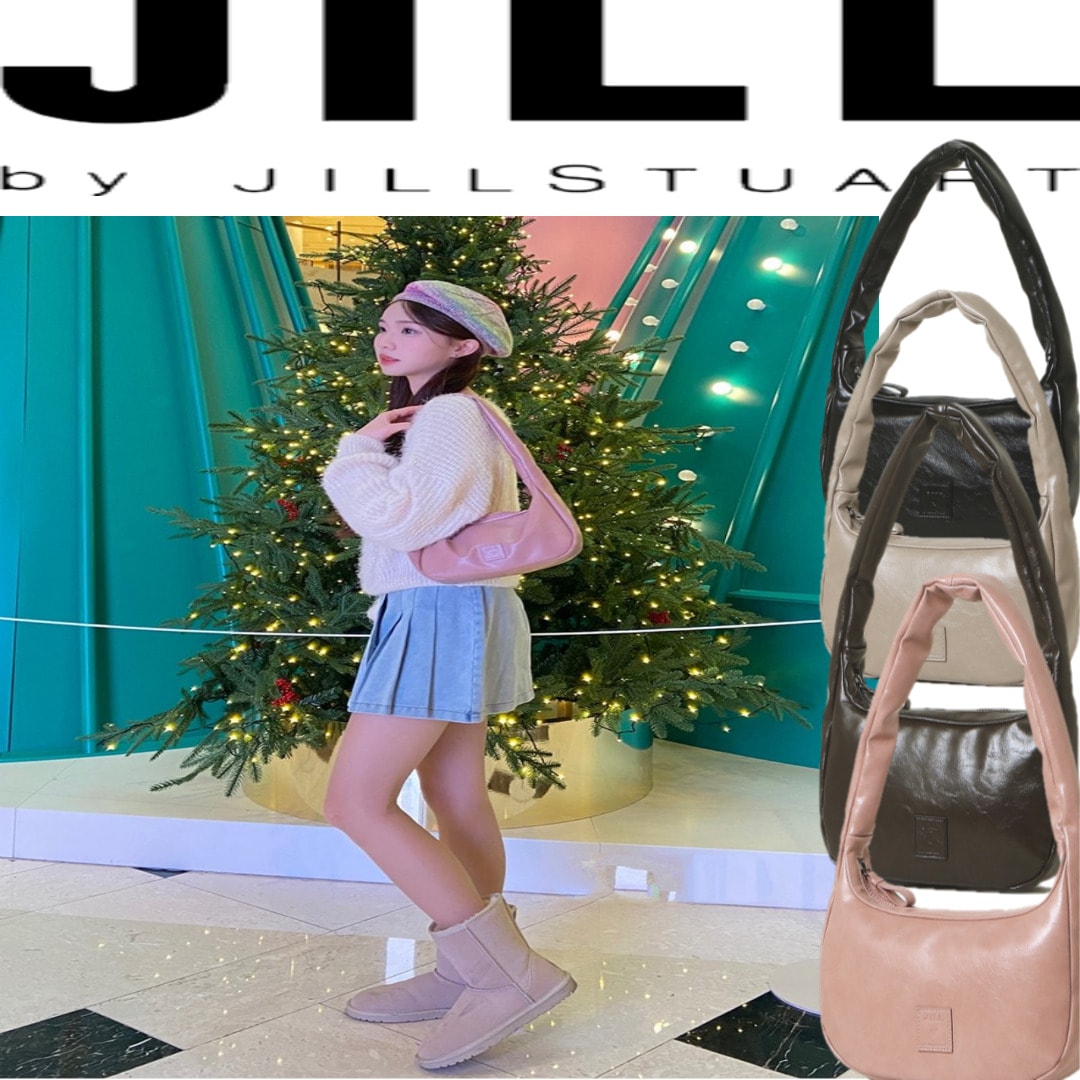 期間限定セール/クーポン贈呈/JILL BY JILLSTUART//[EDDY] LOGO PATCH HALF MOON BAGUETTE バッグ/4種類/韓国限定/韓国ファッション