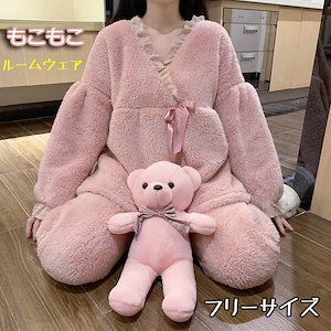 ルームウェア レディース 寝巻き 寝間着 かわいい 萌え 暖かい 上下セット パジャマ 着心地よい