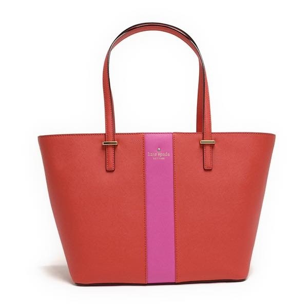 ケイト スペード kate spade / CEDAR STREET RACING STRIPE SMALL HARMONY トートバッグ #PXRU5982 640 CHERRY LIQUEUR/V