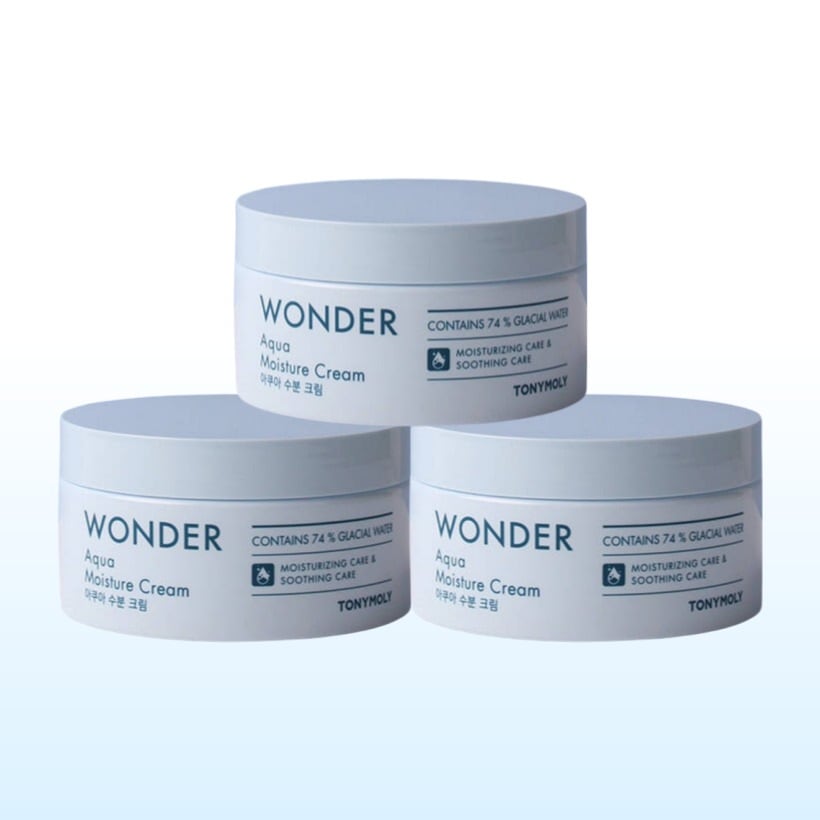 [3個 フェイスクリーム 大容量 韓国人気] ワンダーアクア 水分クリーム300ml x3個 / ジェルタイプ デイリー肌鎮静 保湿クリーム おすすめ アラスカ 氷河水配合 韓国コスメ 正規品