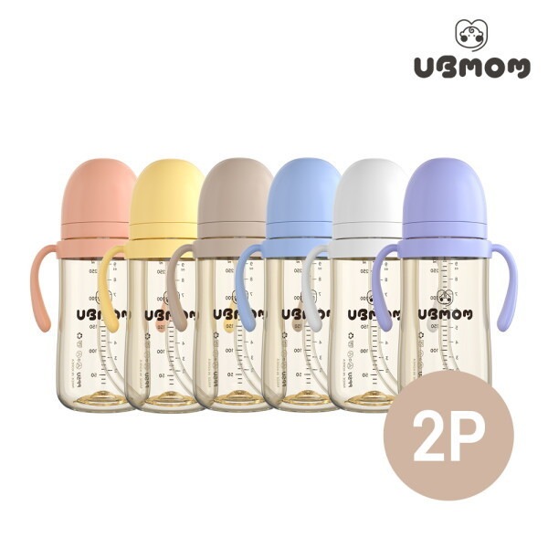 ユビマム PPSU 逆流防止 幼児 ストローカップ 280ml 2P