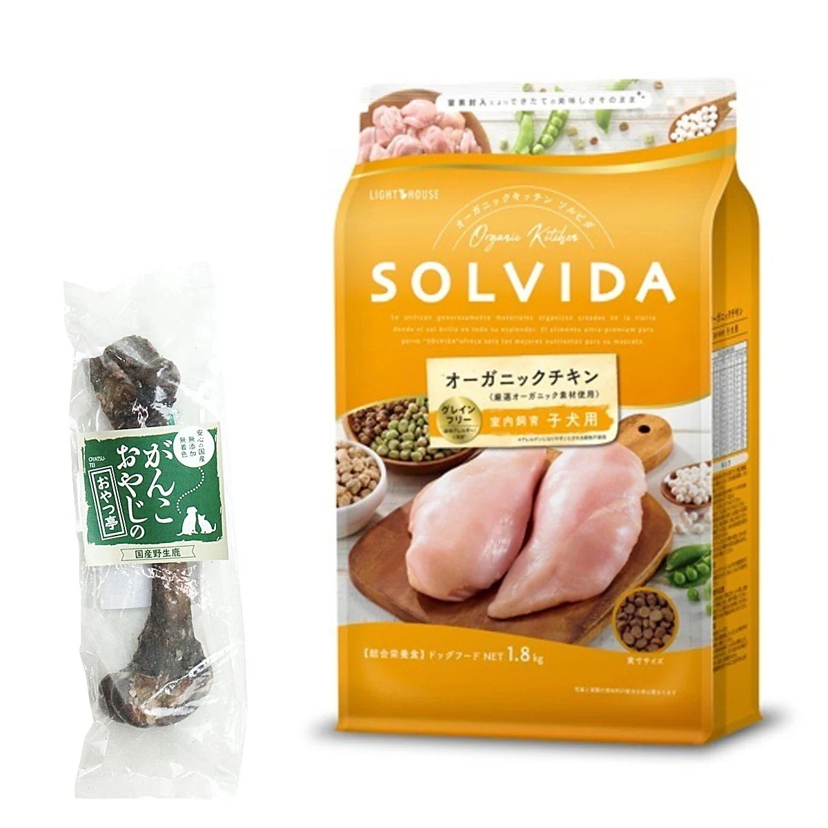 グレインフリー チキン 室内飼育子犬用1.8kg【国産鹿レッグボーン 1本Mサイズ付き】 ドッグフード