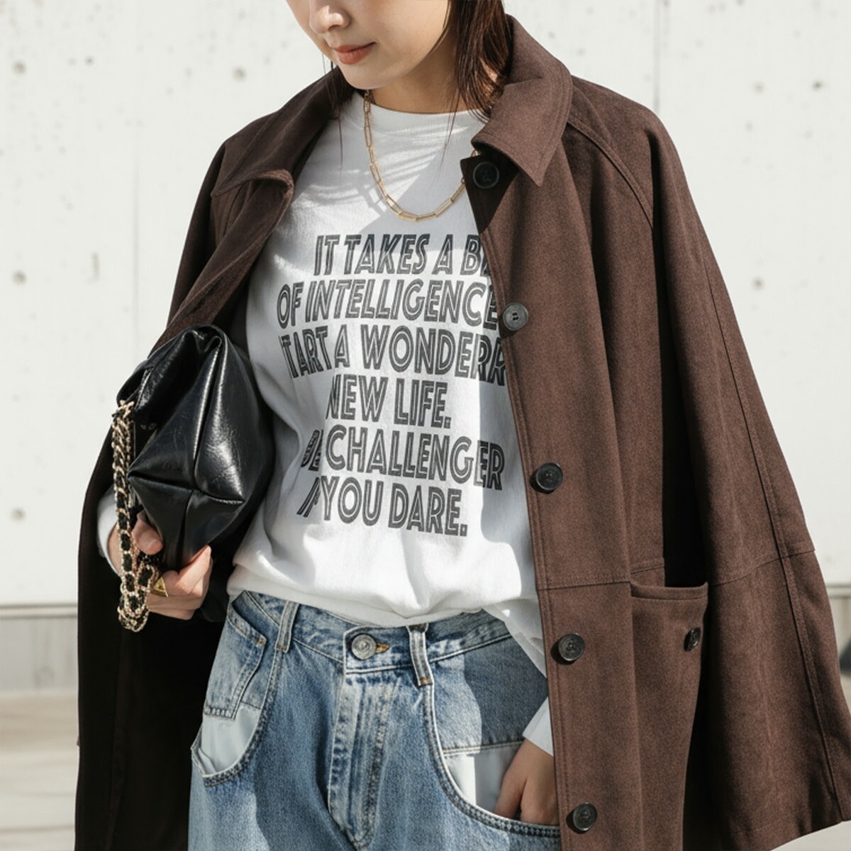 Le Melange ル・メランジュ 長袖Tシャツ 8551001 レディース ロンT コットン ロゴ カットソー クルーネック 099/BLACK 【ts】