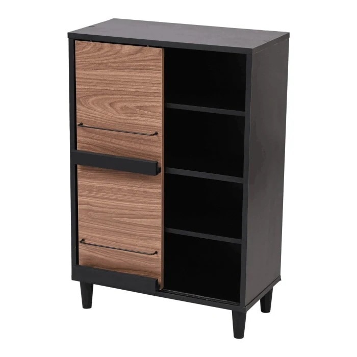 6デザインキャビネット ディスプレイラック 本棚 FSI-0006-BKBR ブラックブラウン 10,473円