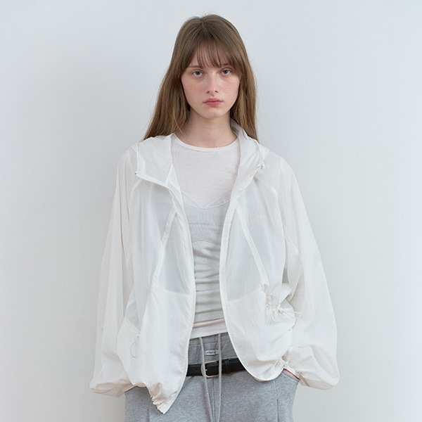 HOODED WIND JACKET WHITE