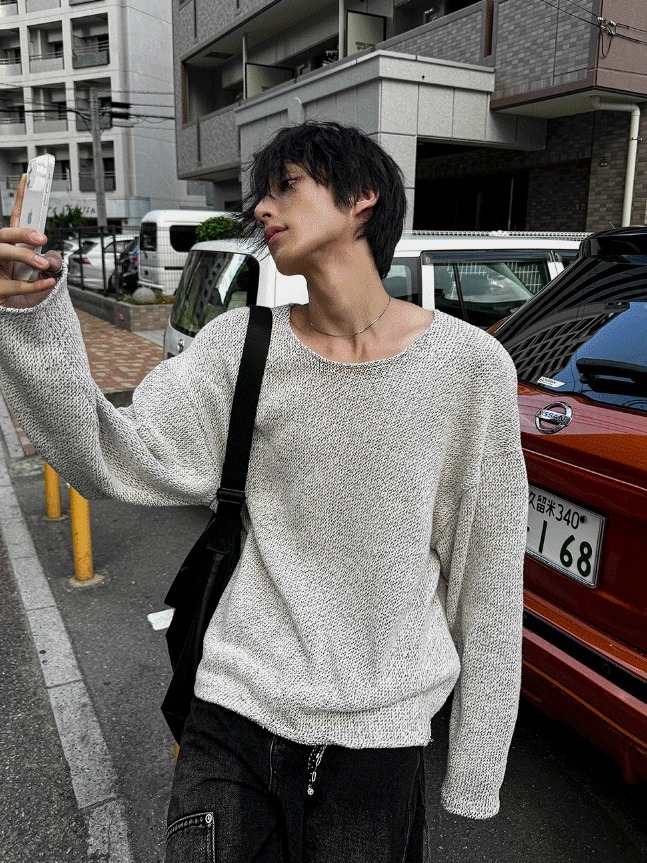 [COSYHARU公式]Ail Loose Fit Round Knitwear