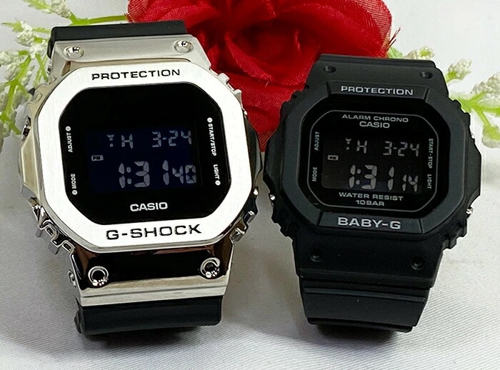 電池式 恋人たちのGショック ペアウオッチ G-SHOCK BABY-G カシオ 2本セット GM-5600-1JF BGD-565-1JF デジタル お揃い g-shock 人気 婚約