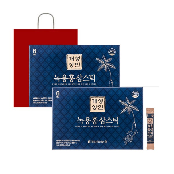 【開城高麗人参農協】 (1+1)開城商人鹿茸紅参スティック 10mlx30包 6,080円