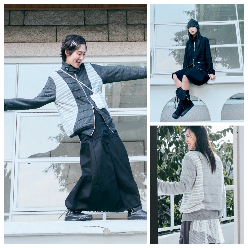 【HUGYOURSKIN】 FLAP KNITTED ZIP-UP : 3COLORS