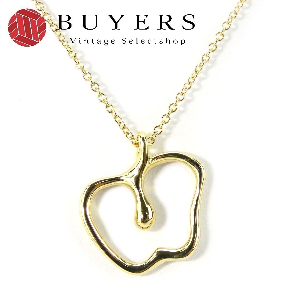 中古 ネックレス アップル K18YG 約3.7g イエローゴールド ジュエリー エルサ・ペレッティ レディース 女性