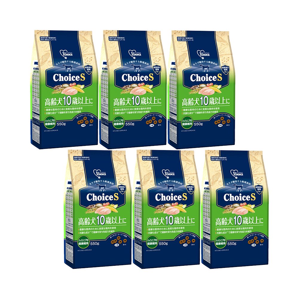ドッグフード　ファーストチョイス　ＣｈｏｉｃｅＳ　高齢犬１０歳以上に　５５０ｇX６　ＣＲＣ45―05―54―15―00