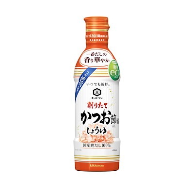 他サイト： キッコーマン いつでも新鮮 削りたて鰹節香るしょうゆ 450ml3本の商品画像