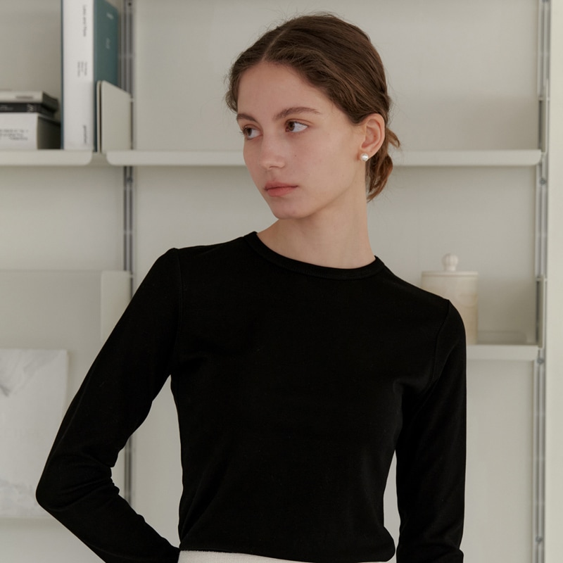 BASIC SLIM T-SHIRT_BLACK 5,524円