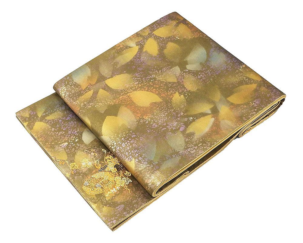 袋帯 未着用美品 正絹 宝飾螺鈿作家 甲斐泰造作 袋帯 未使用 新古品 リサイクル g0636