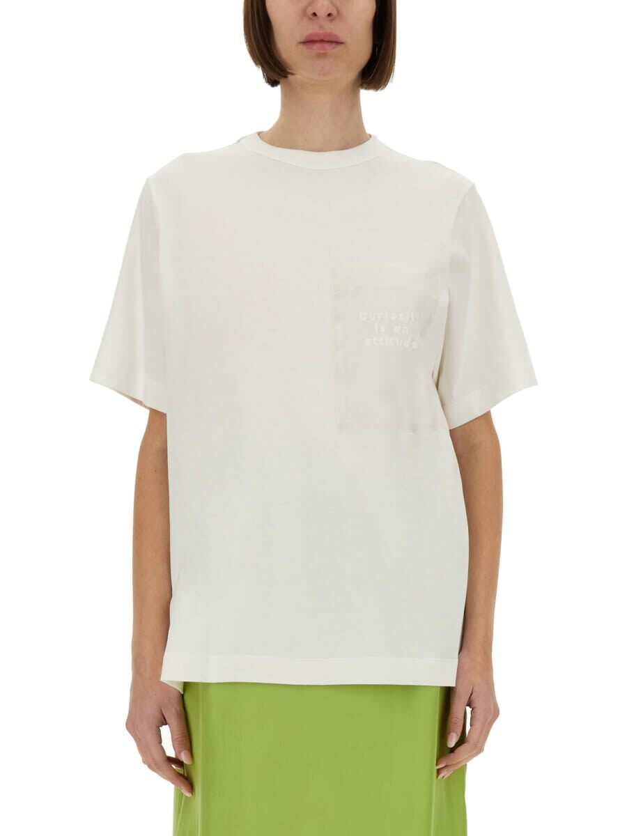 105421_P5001LATTE ホワイト 春夏2025 Tシャツ レディース ia