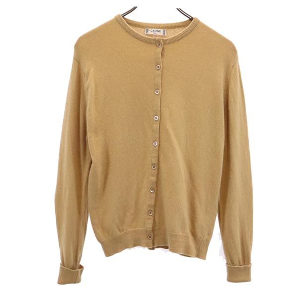 スコットランド製 カシミヤ100％ 長袖 ニット カーディガン ベージュ レディース