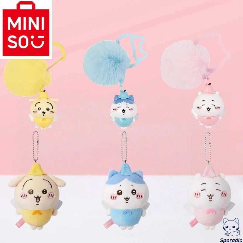 【新品の発売】 ちいかわ ハチワレ ウサギ m i n i s o名創優品 正規品保証 ちいかわ ぬいぐるみペンダントかわいいぬいぐるみ人形
