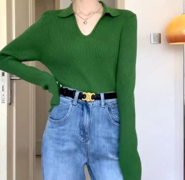 Poloネック インナー ニット セーター プルオーバーデザイン 気質 春秋 アンダーウェア 上着 高級感