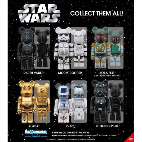メディコムトイ【各全高約70mm】BE＠RBRICK ベアブリック CHASE STAR WARS 12個入りBOX H-4530956618012