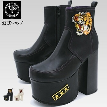 【公式SHOP特典キズ補修液付】 ヨースケ 厚底ブーツ レディース ショート 歩きやすい 13.5cm厚底ヒール