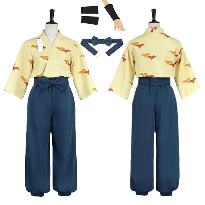 忍たま乱太郎 尾浜勘右衛門 コスプレ衣装 五年生 手甲付き 忍たま コスプレ衣装 コスチューム 変身 仮装 変装 ハロウィン クリスマス 誕生日 忘年会
