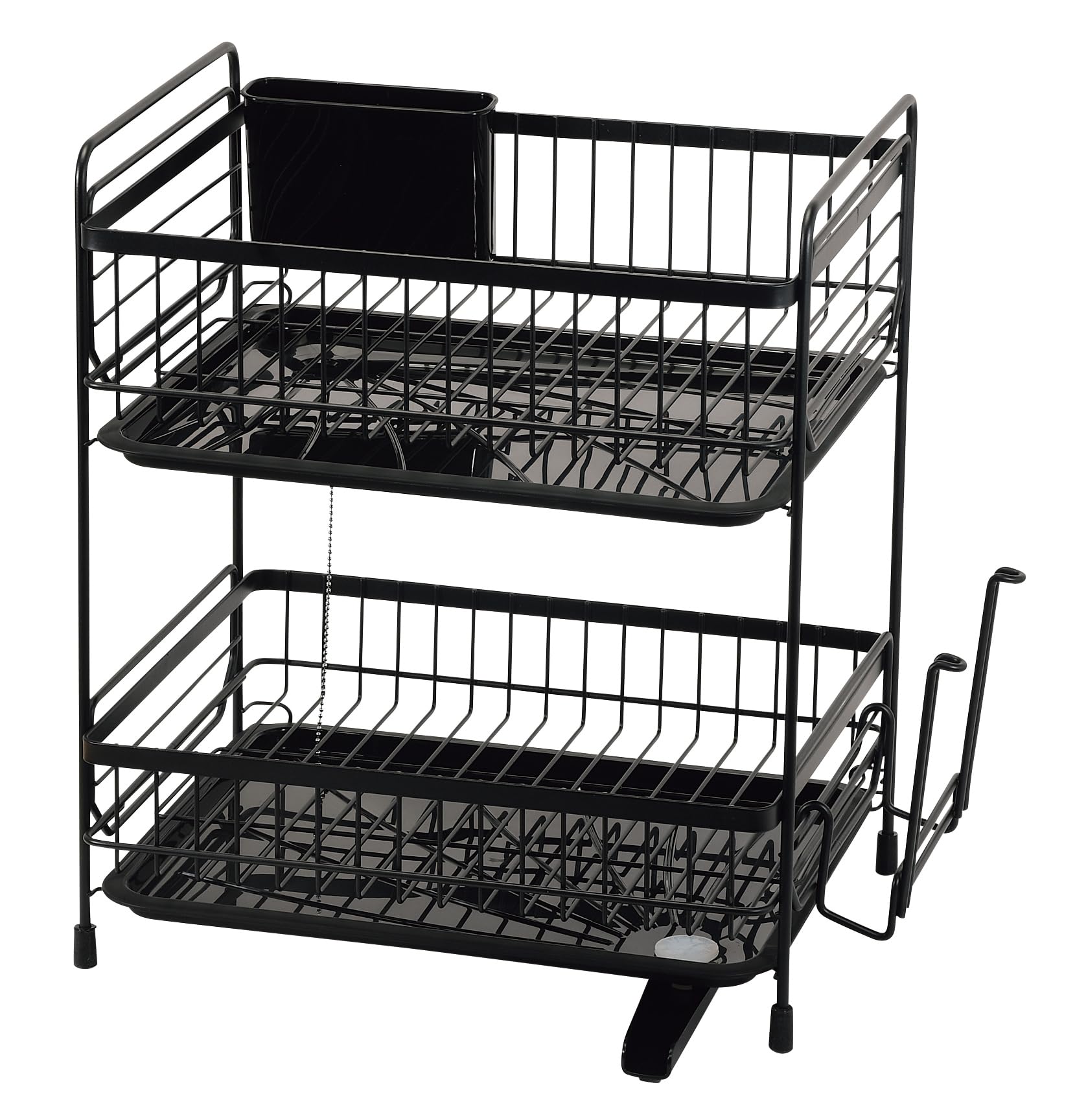 パール金属 水切りバスケット レギュラー 2段式 モデリエ ブラック HC-514