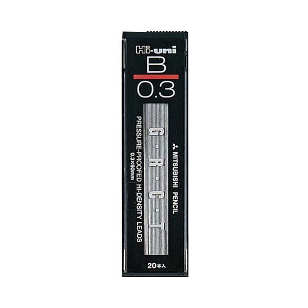 (まとめ) 三菱鉛筆 シャープ替芯Hi-uni0.3 B HU03300B 1個(20本) (×50セット)
